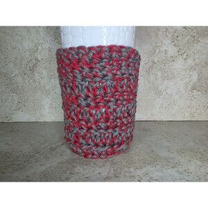 Handmade Crochet Drink cozy Coffee Cup sleeve USA seller Ohio State Colors
